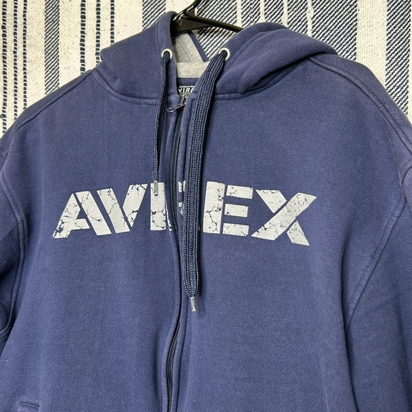 Vintage Avirex Zip Up Sweatshirt Hoodie - Picture 4 of 8